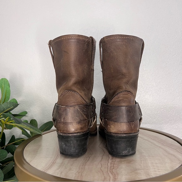 Frye Harness 8R Brown Leather Boots size 6 - Picture 4 of 13